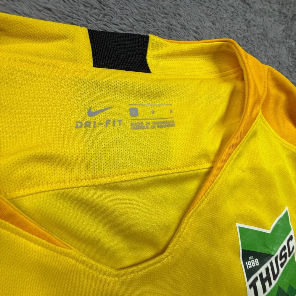 Nike THUSC Portland Oregon Soccer Jersey Women L #37 Long Sleeve Yellow - Picture 3 of 9